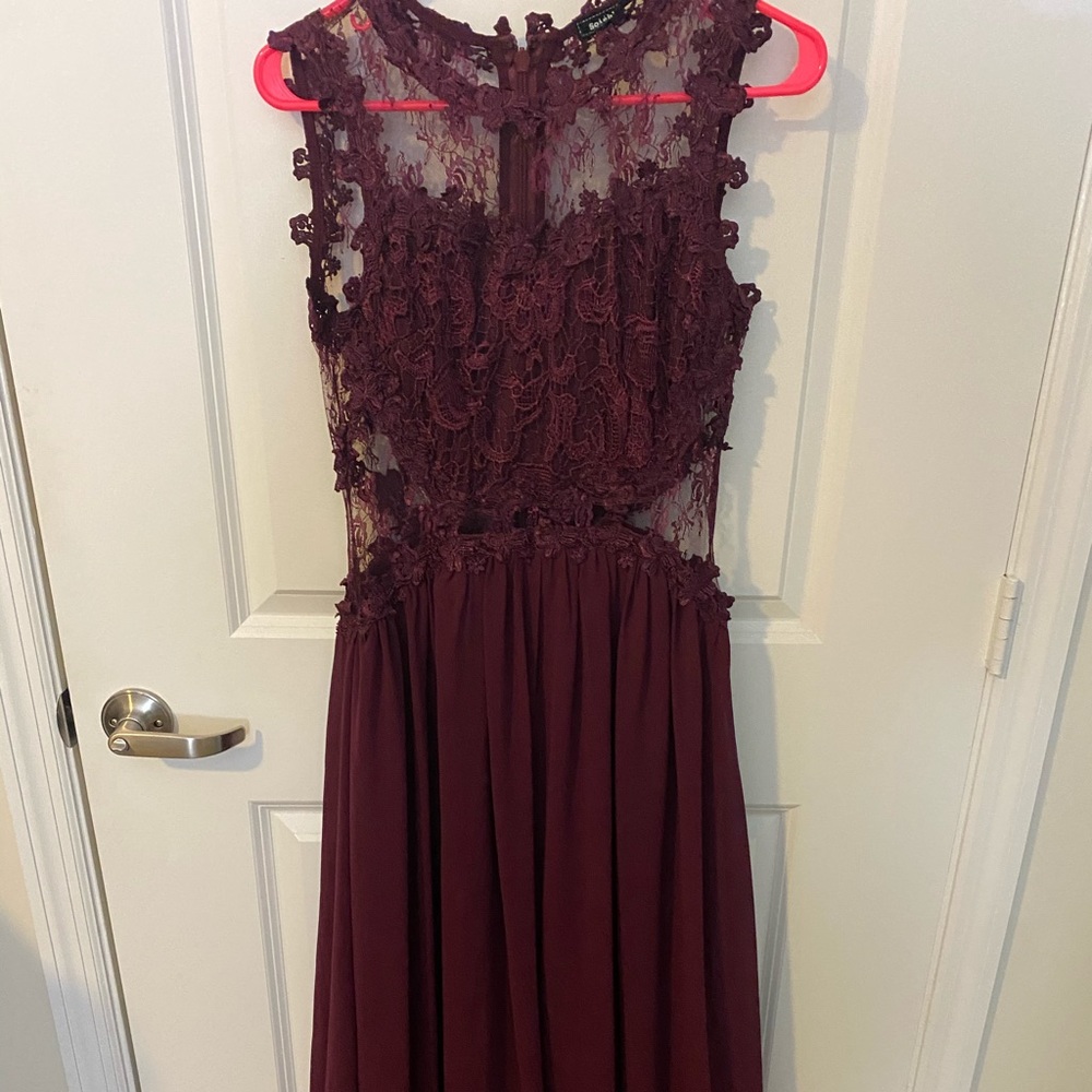 Maroon maxi dress